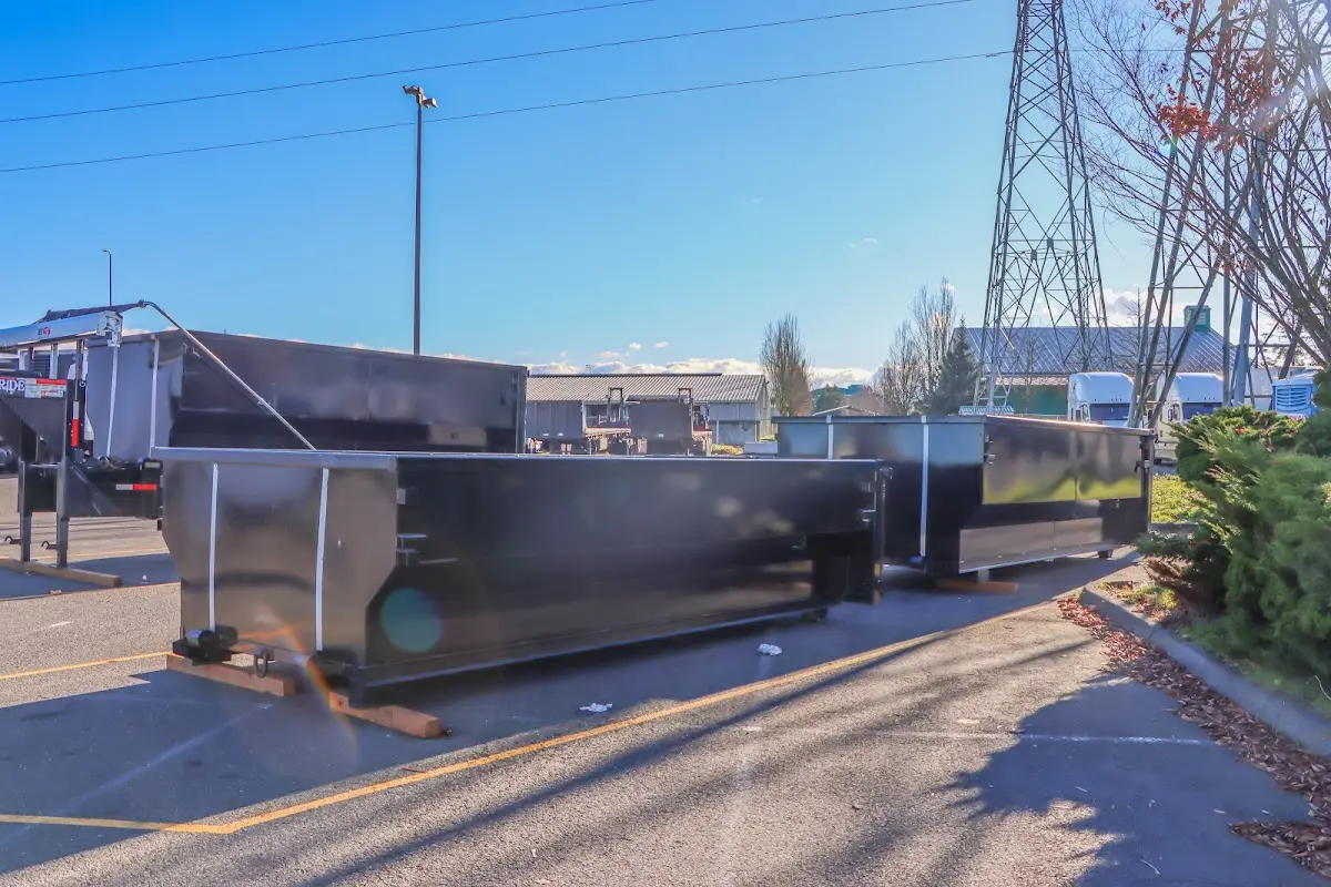Roll-off dumpster ready for waste disposal at job site for Roofing Dumpster Rental in Port Arthur